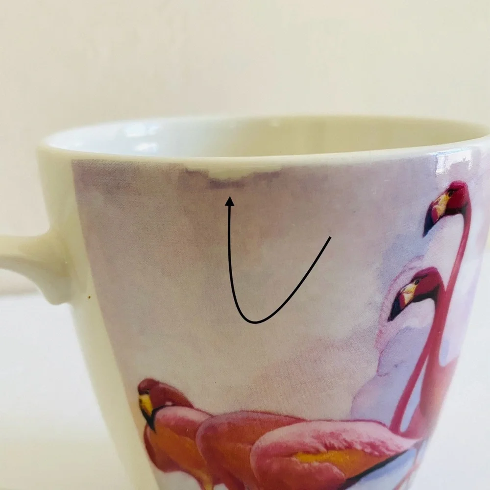 Pfaltzgraff Flamingo Mug Ceramic Pink Tropical Whimsy Kitsch Beachy Florida